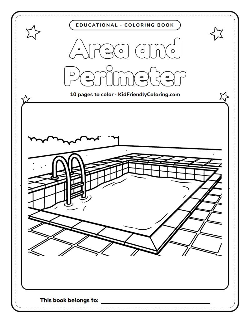 Area and Perimeter coloring book cover