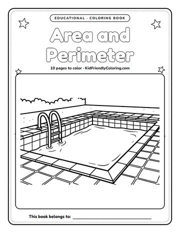 Area and Perimeter coloring book cover