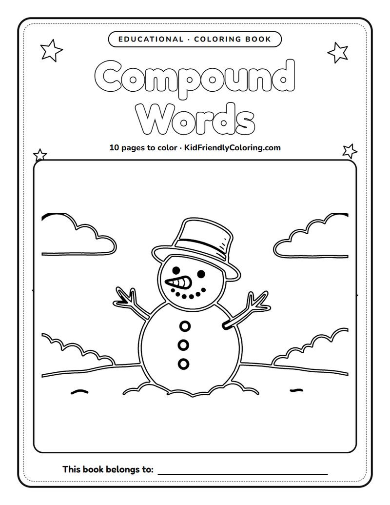 Compound Words coloring book cover