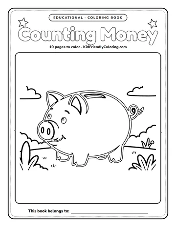 Counting Money coloring book cover