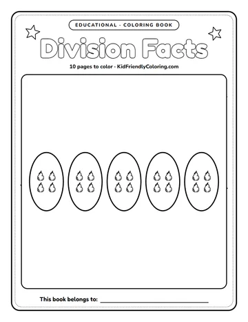 Division Facts coloring book cover