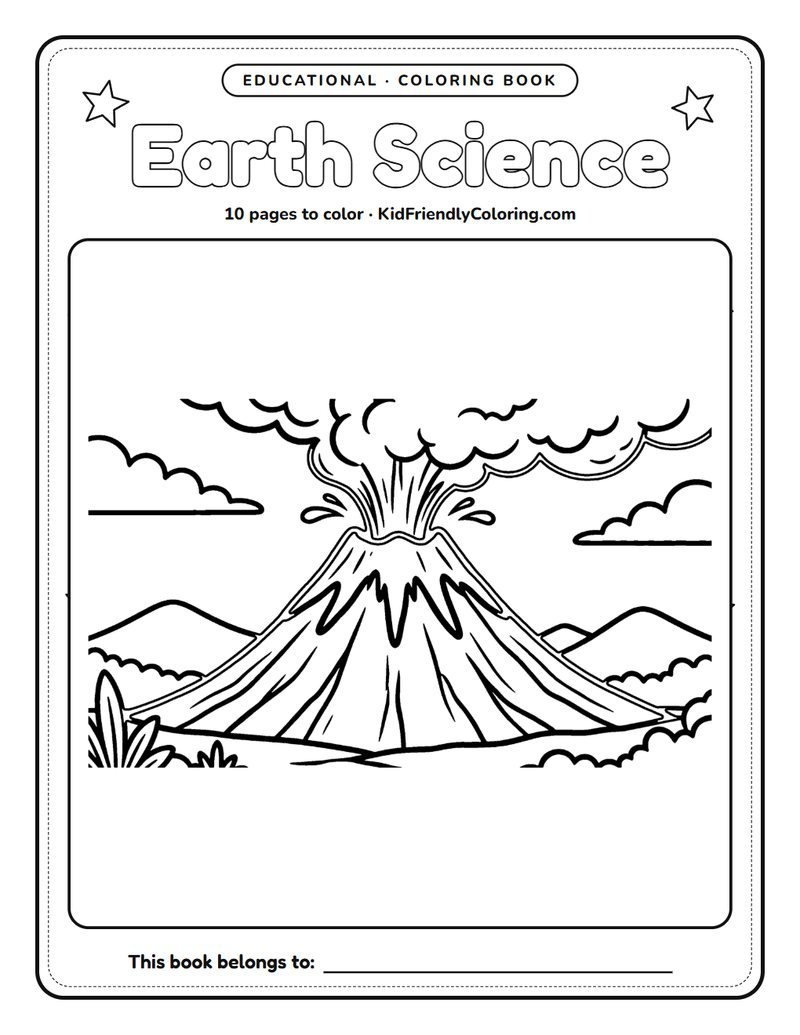 Earth Science coloring book cover