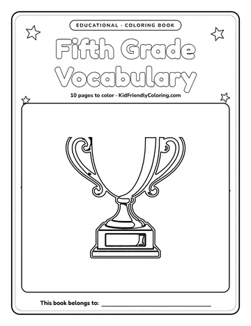Fifth Grade Vocabulary coloring book cover