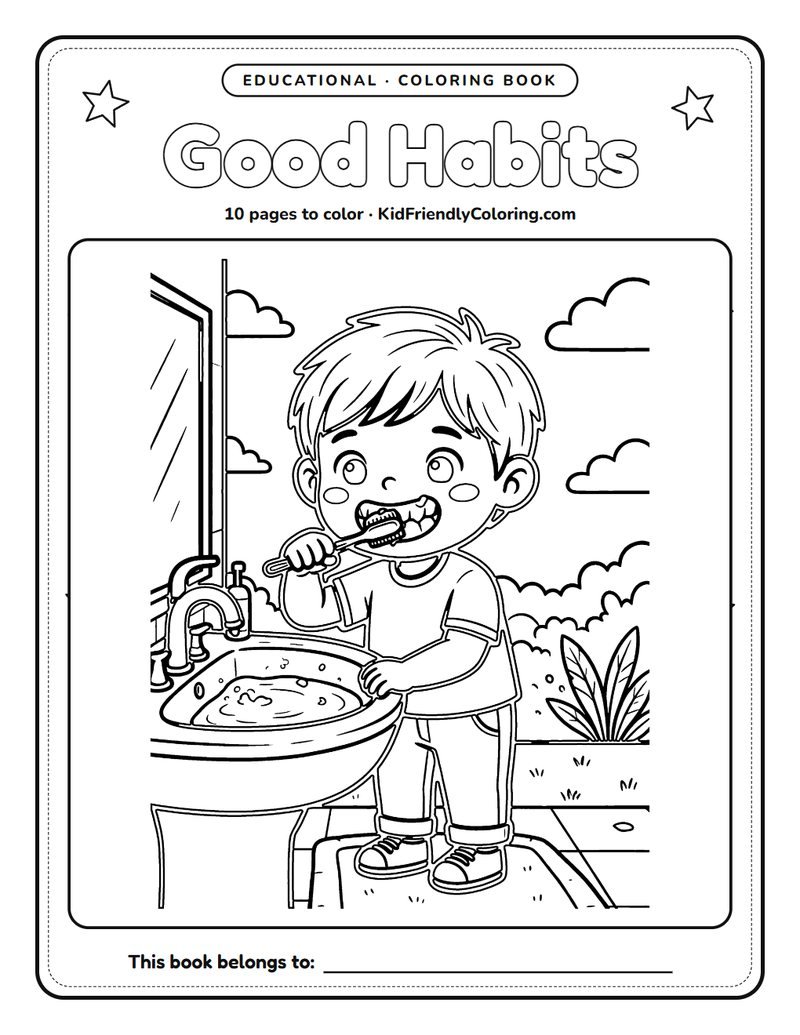 Good Habits coloring book cover
