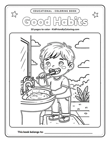 Good Habits coloring book cover