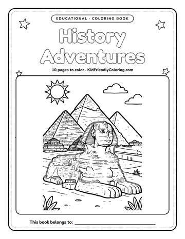 History Adventures coloring book cover