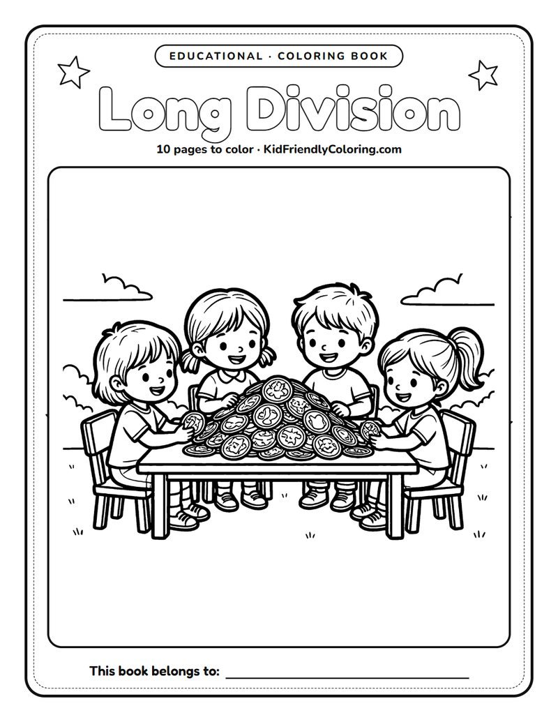 Long Division coloring book cover