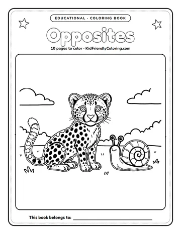 Opposites coloring book cover