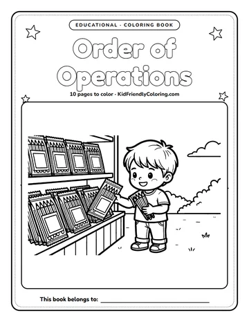 Order of Operations coloring book cover