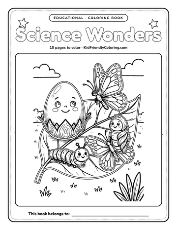 Science Wonders coloring book cover