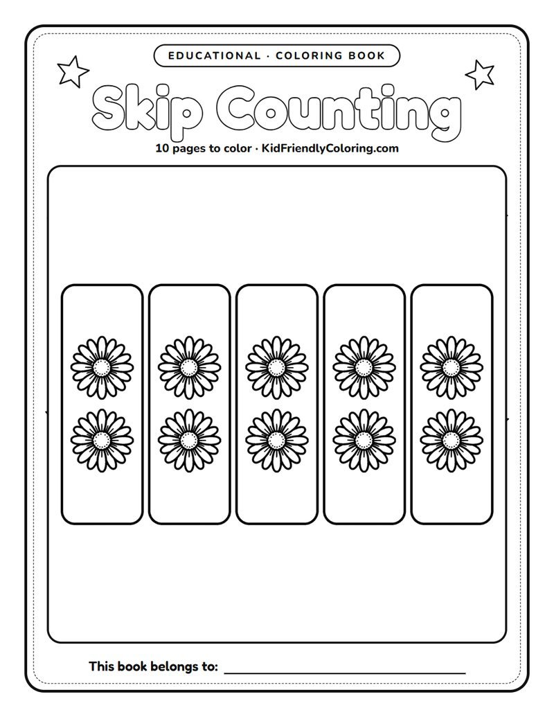 Skip Counting coloring book cover