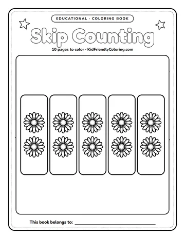 Skip Counting coloring book cover