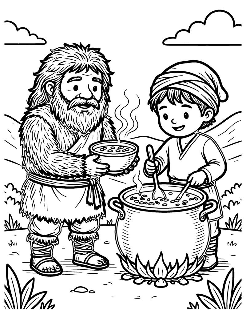 A Bowl of Red Stew coloring page preview