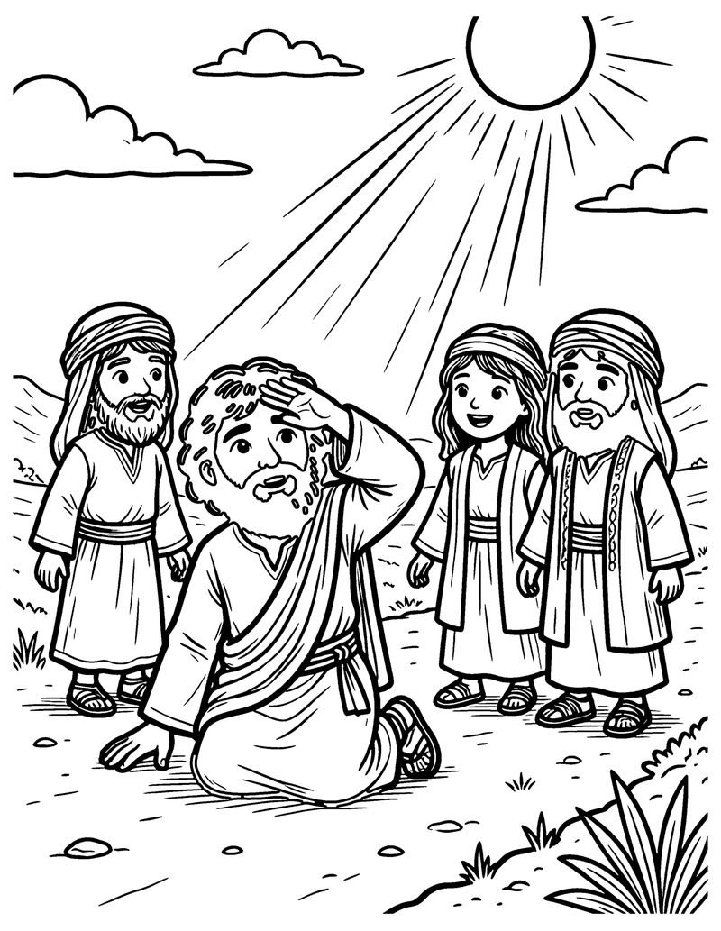 A Light on the Road coloring page preview