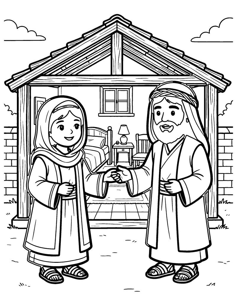 A Room for Elisha coloring page preview