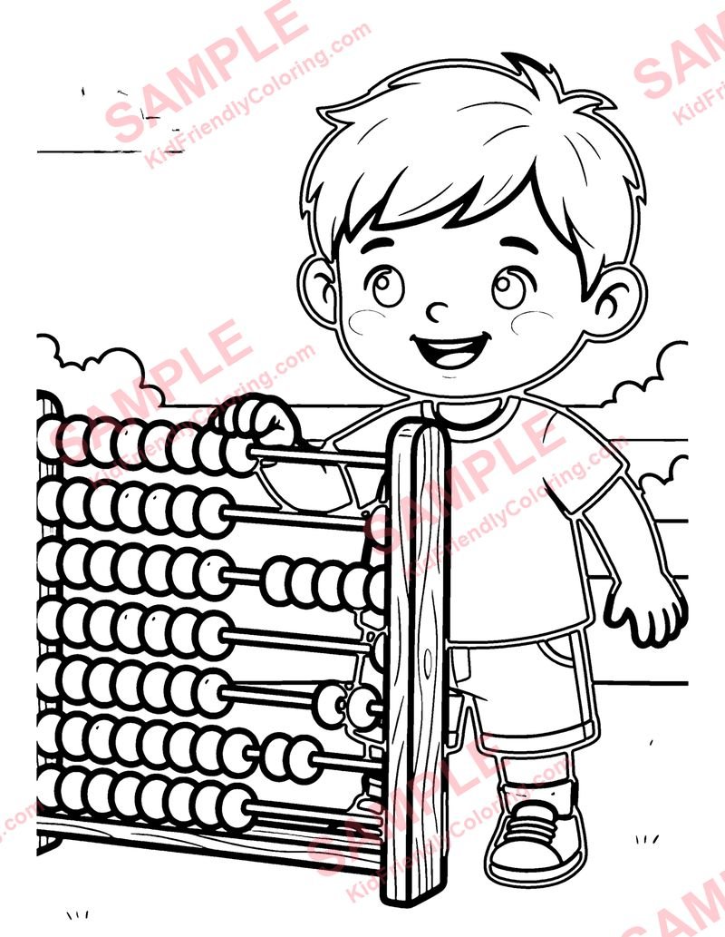 Abacus coloring page preview
