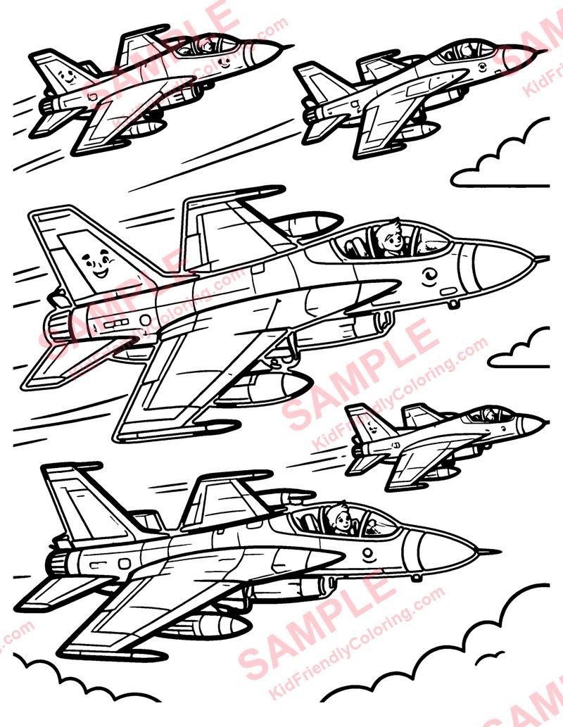 Air Show coloring page preview