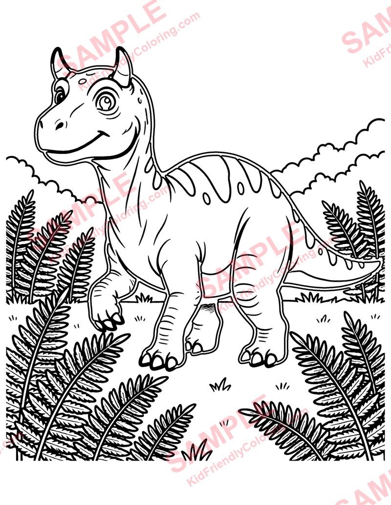 Allosaurus coloring page preview