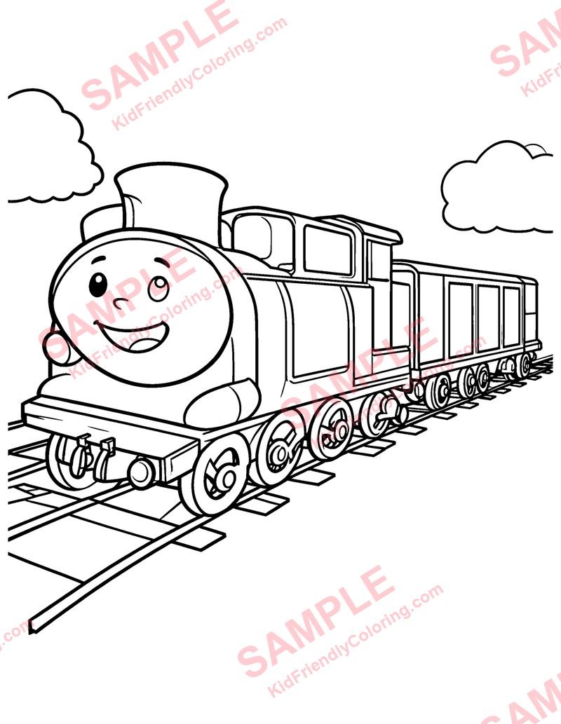 Alphabet Train coloring page preview