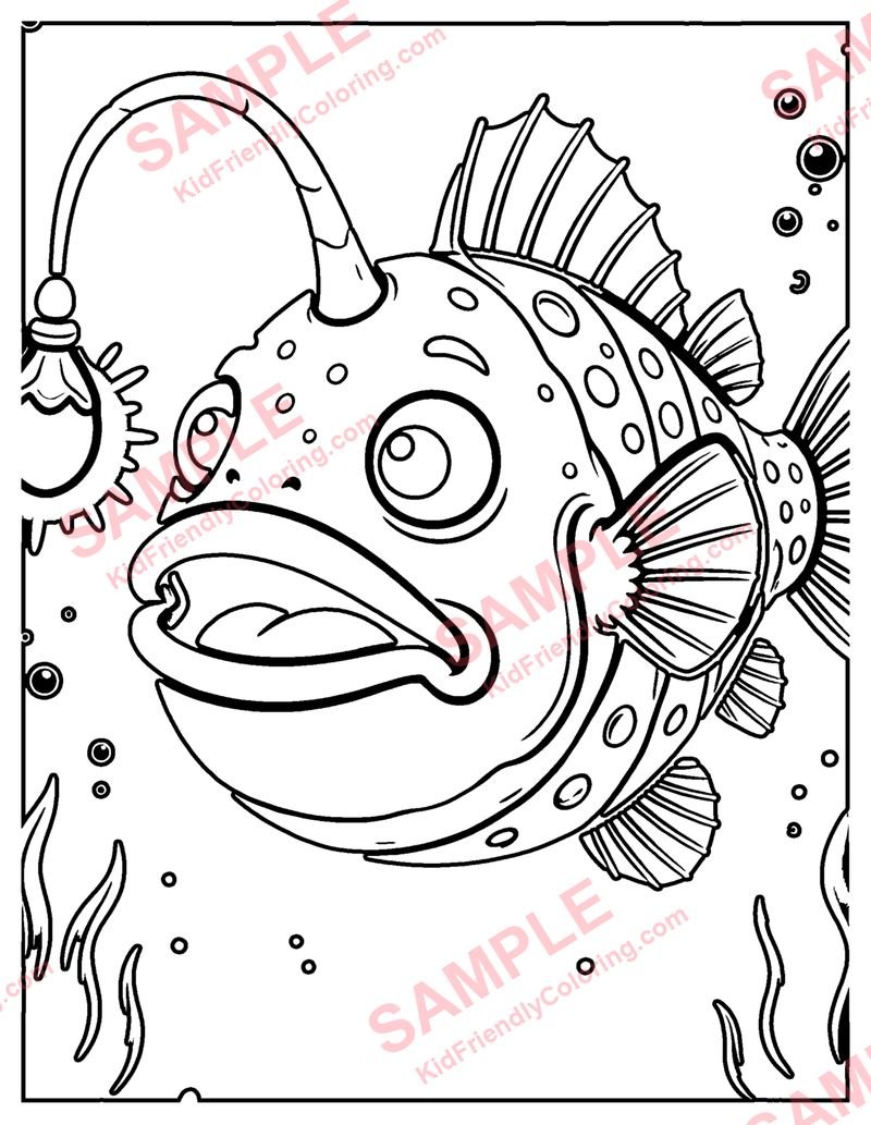 Anglerfish Light coloring page preview