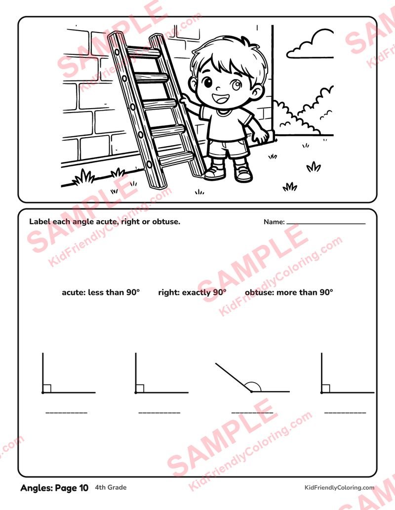Angles: Page 10 coloring page preview