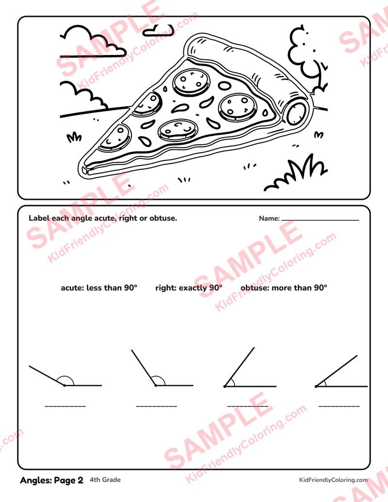 Angles: Page 2 coloring page preview