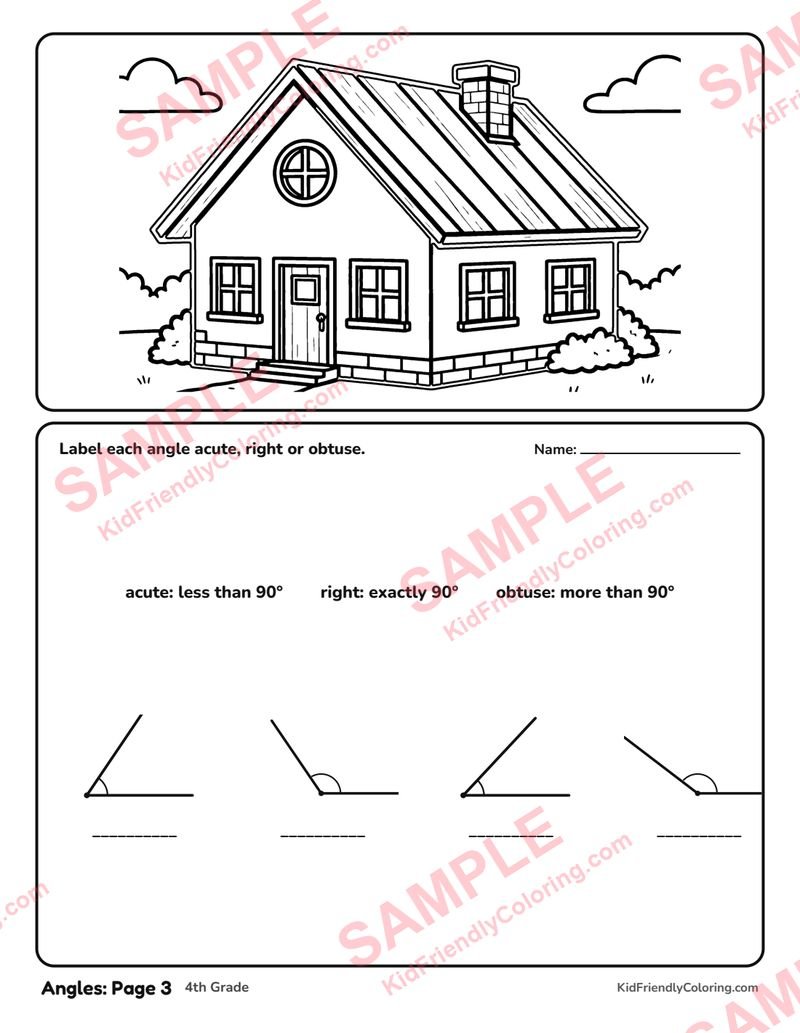 Angles: Page 3 coloring page preview