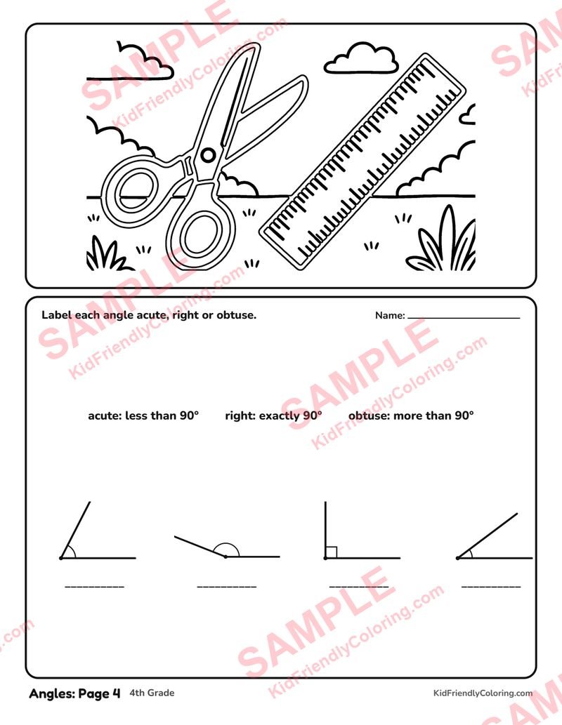 Angles: Page 4 coloring page preview
