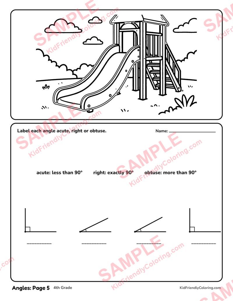 Angles: Page 5 coloring page preview