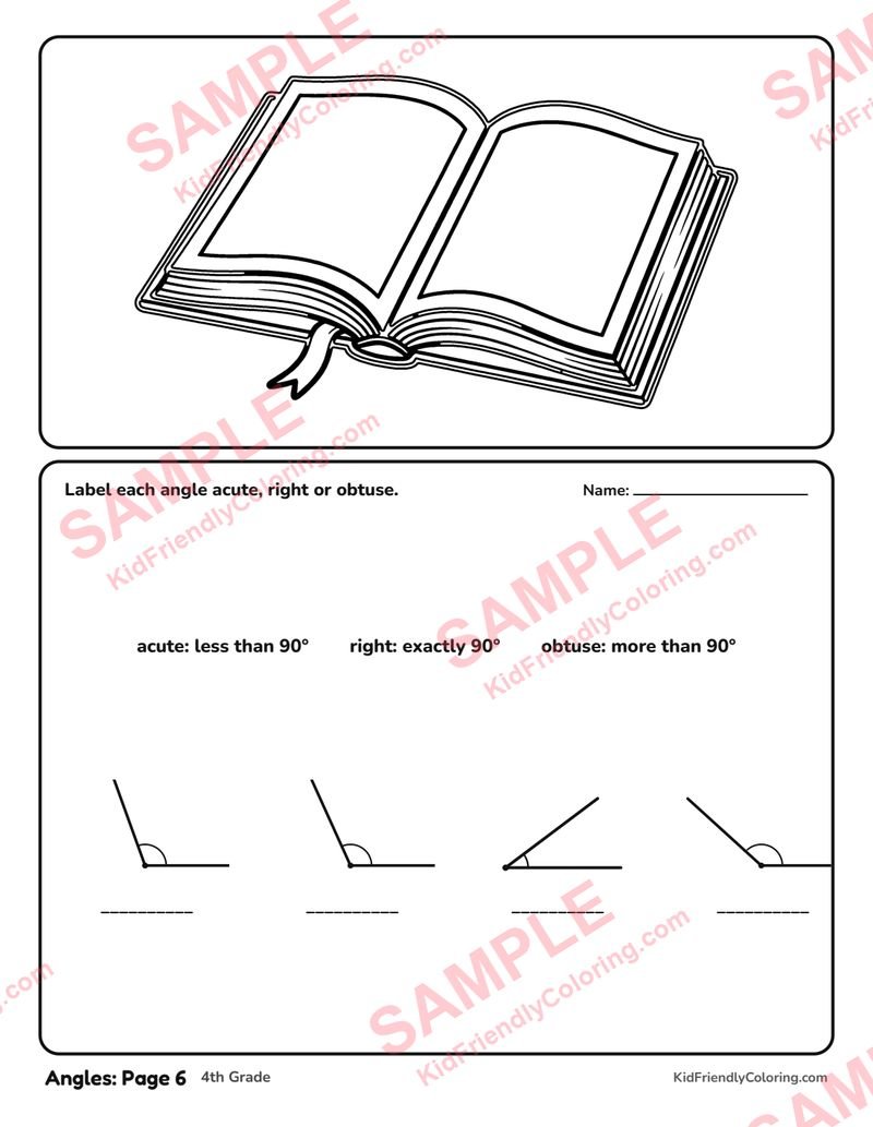 Angles: Page 6 coloring page preview