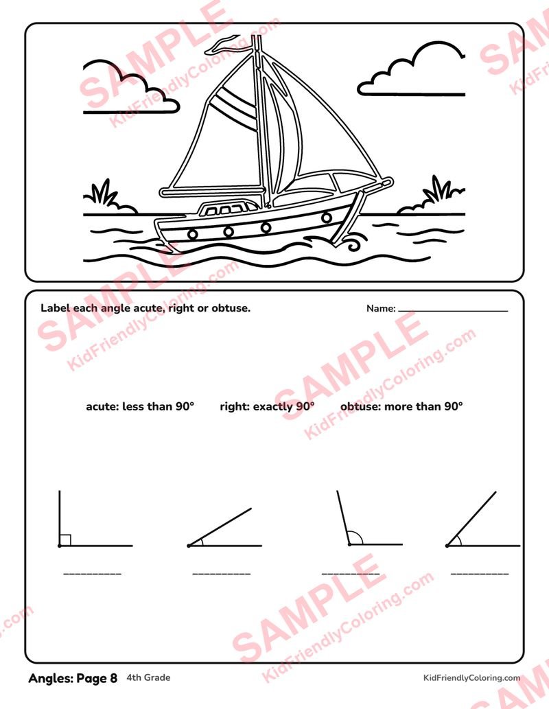 Angles: Page 8 coloring page preview