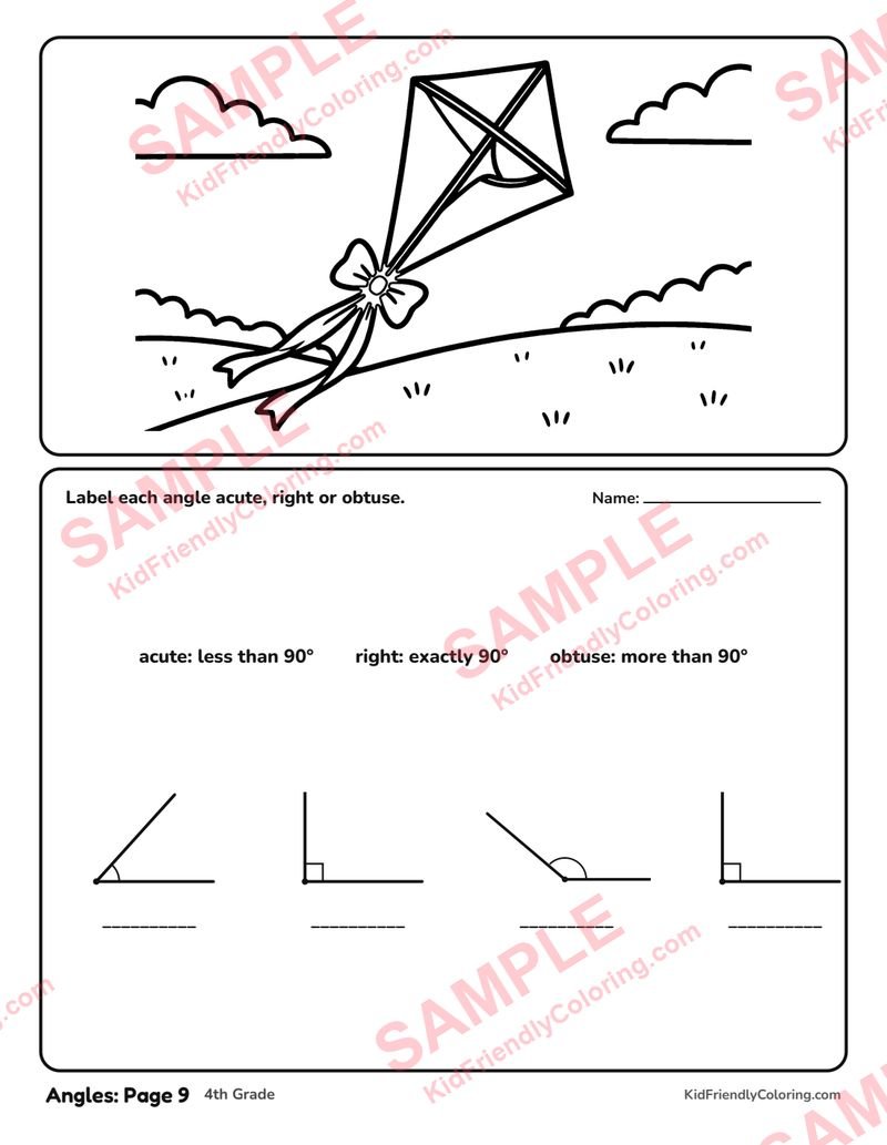 Angles: Page 9 coloring page preview