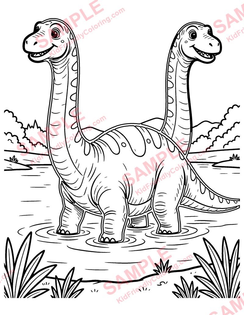 Apatosaurus coloring page preview