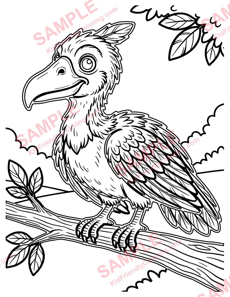 Archaeopteryx coloring page preview