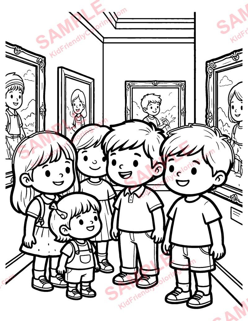 Art Museum coloring page preview