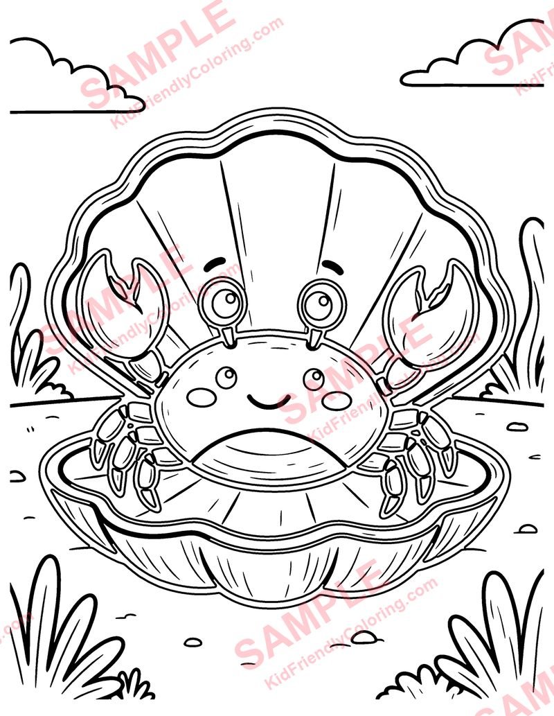 Baby Crab coloring page preview