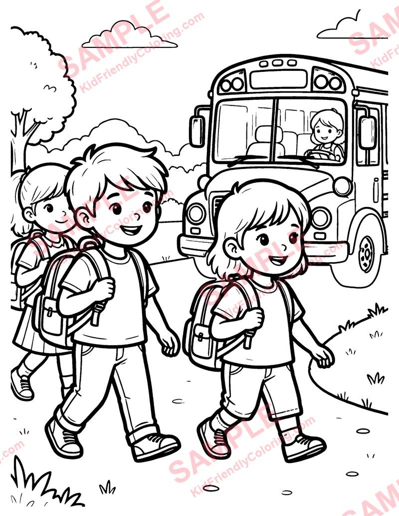 Back to School coloring page preview