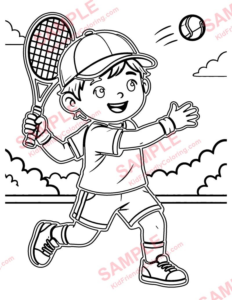Backhand coloring page preview