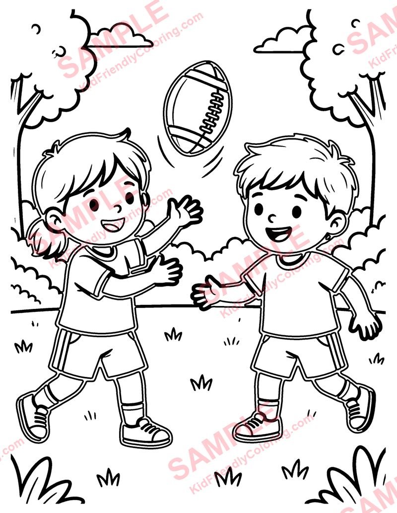 Backyard Football coloring page preview