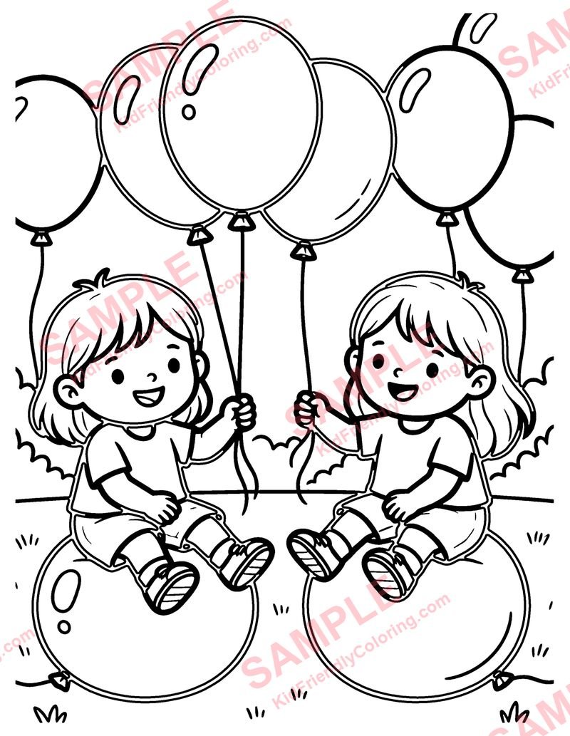 Balloon Pop coloring page preview
