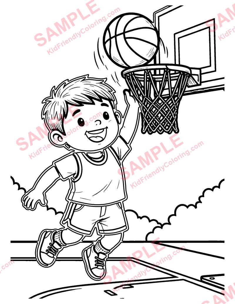 Basketball Hoop coloring page preview