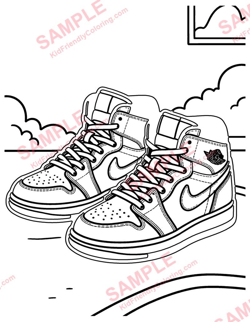 Basketball Shoes coloring page preview