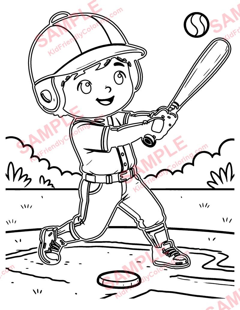 Batter Up coloring page preview