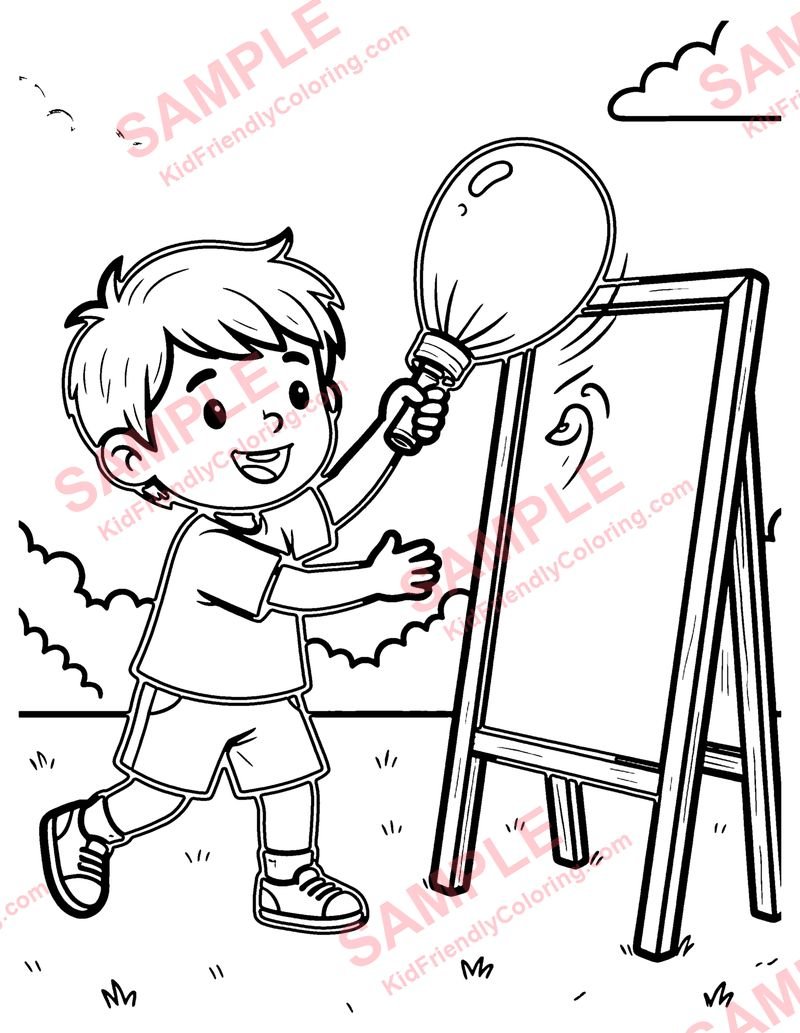Bean Bag Toss coloring page preview