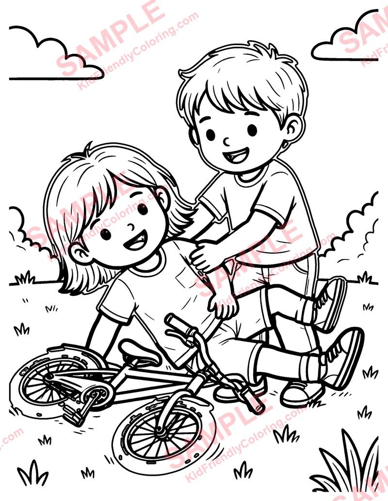 Being Kind coloring page preview