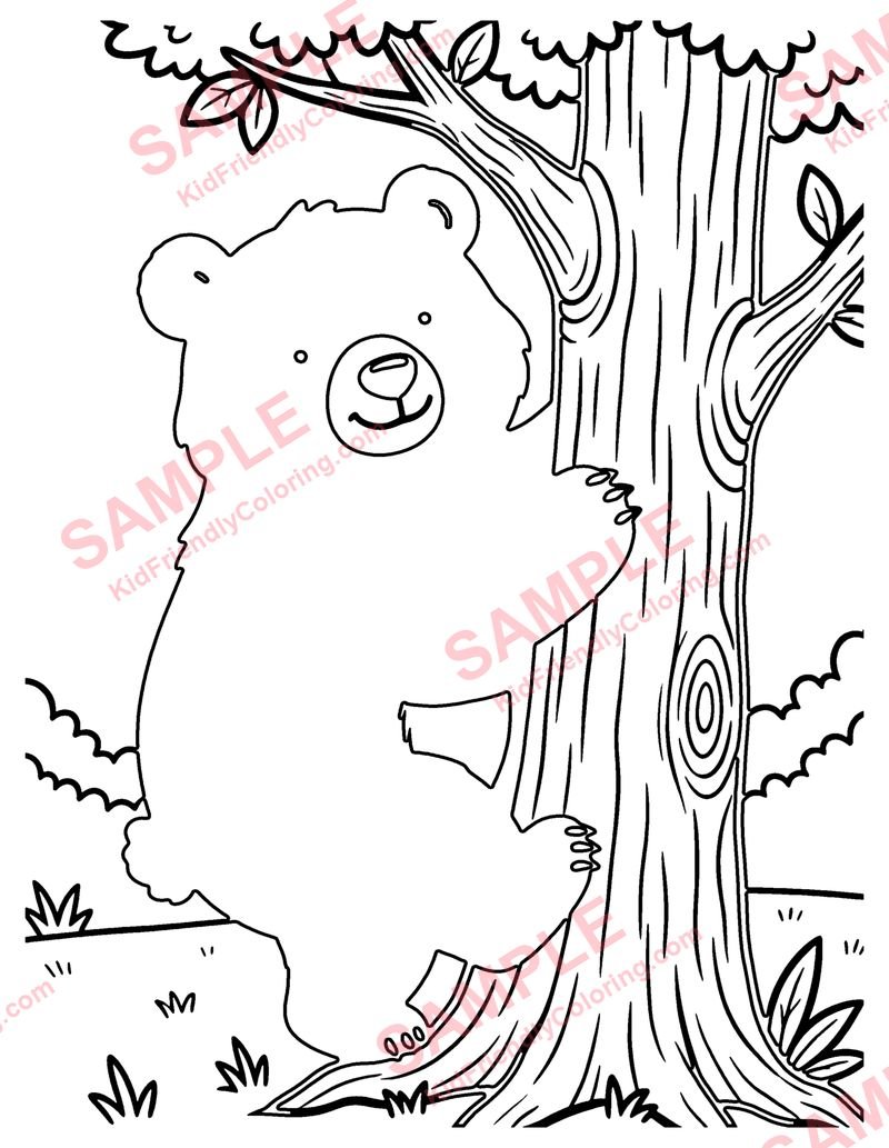 Black Bear coloring page preview