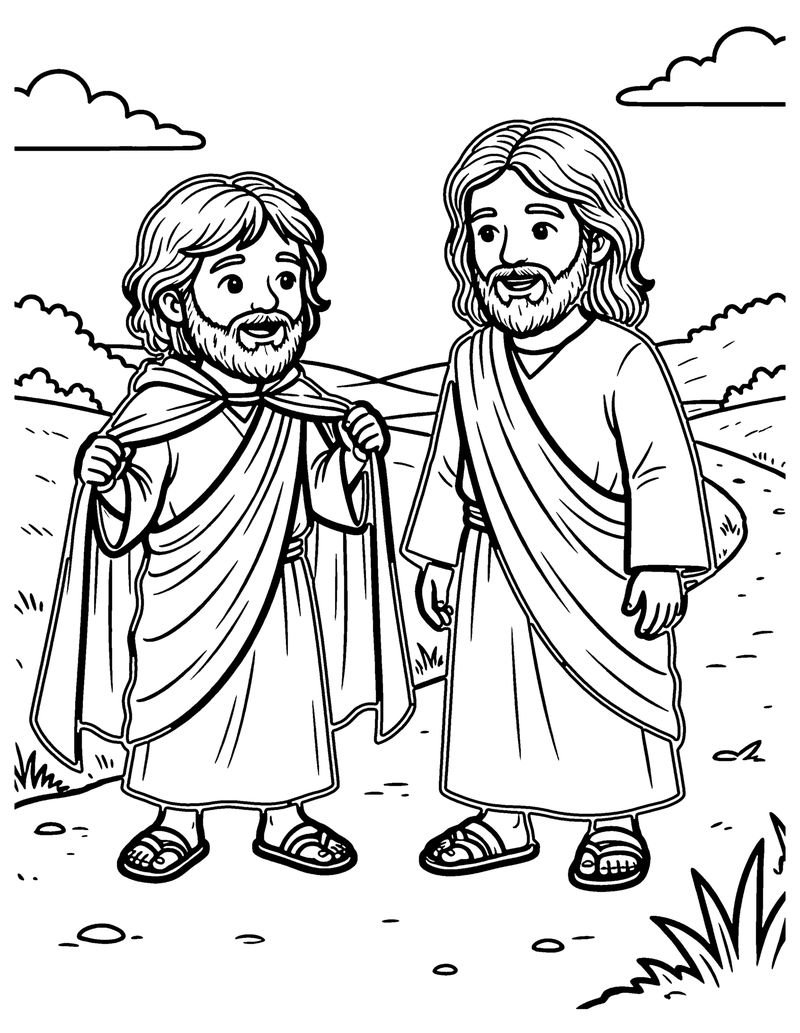 Blind Bartimaeus Sees coloring page preview