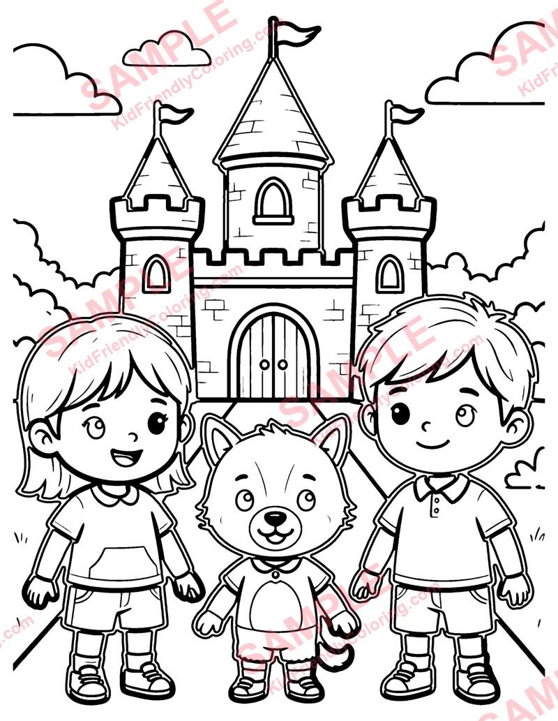 Boss Level Castle coloring page preview