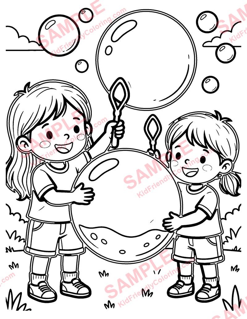 Bubble Wands coloring page preview