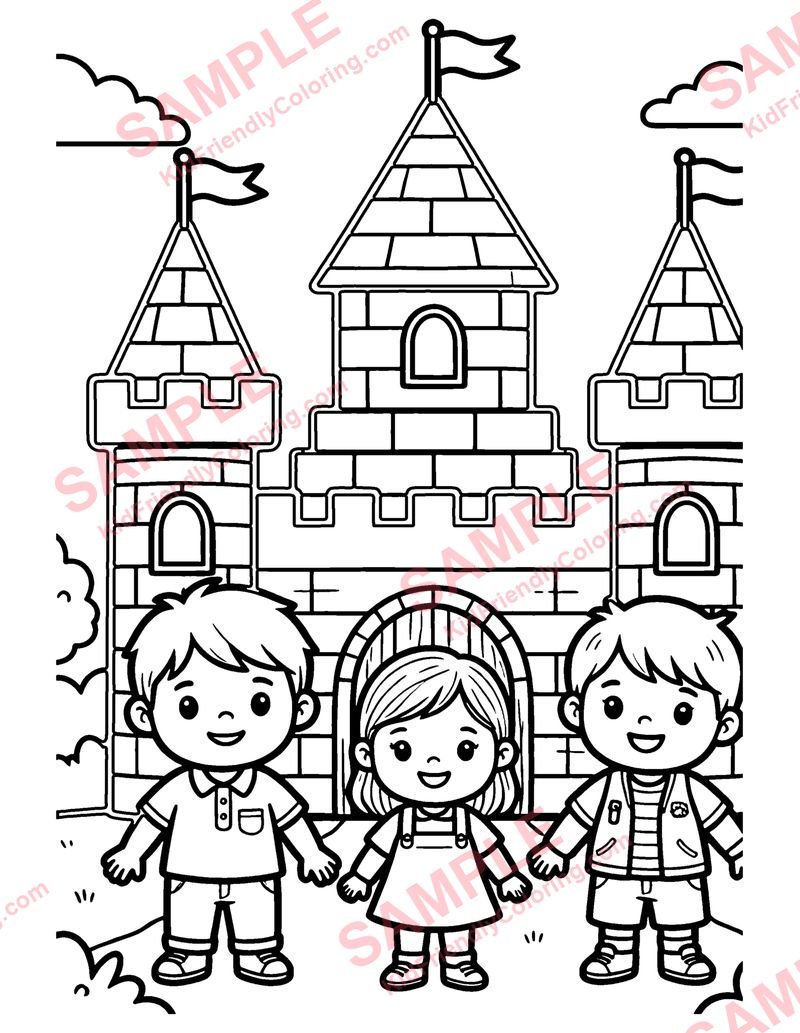 Building Bricks coloring page preview